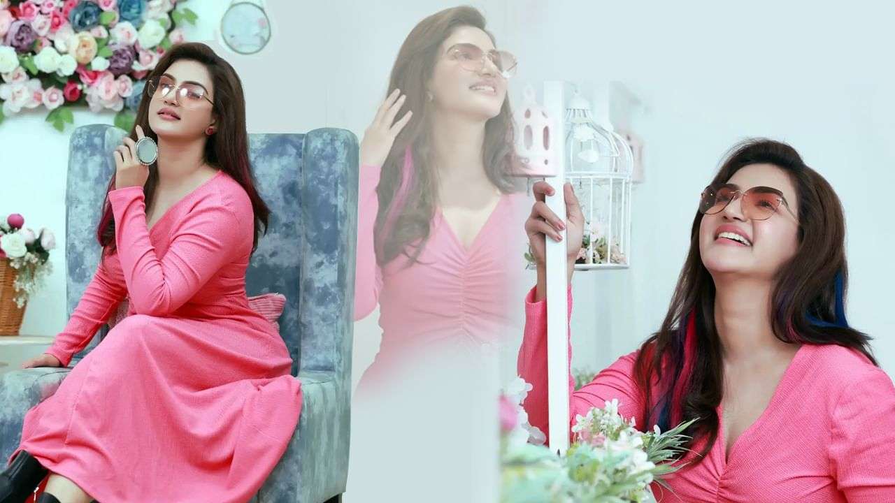 Honey Rose Hot Photos in Pink Dress : పింక్ డ్రెస్ లో హనీ రోజ్ మెస్మరైజింగ్ పిక్స్..