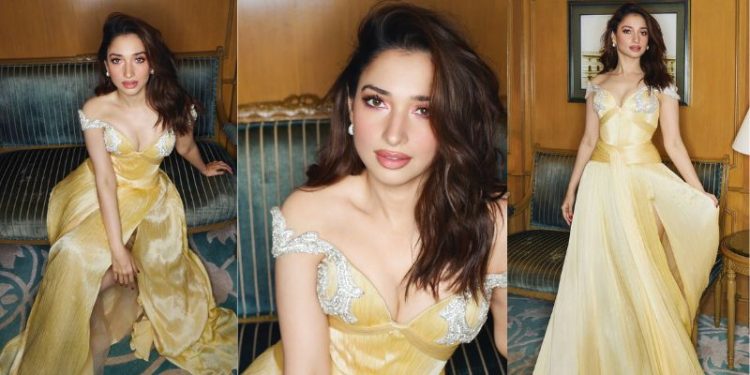 Tamannah Bhatia: ఎల్లో కలర్ డ్రెస్సులో ఎల్లోరా శిల్పంలా తమన్నా.. ఎంతందంగా ఉందో కదా..!