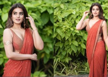 Nidhhi Agerwal: ఎర్ర చీరలో తలుక్కుమన్న అందాల నిధి.. కొంటే చూపుతో మతిపోగొడుతోందిగా..