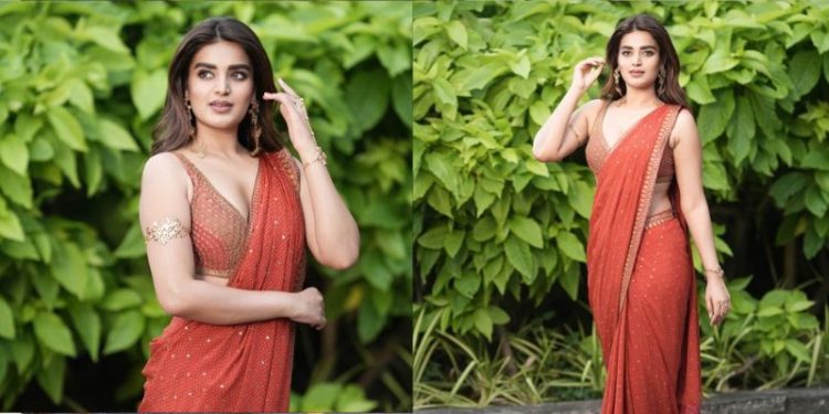 Nidhhi Agerwal: ఎర్ర చీరలో తలుక్కుమన్న అందాల నిధి.. కొంటే చూపుతో మతిపోగొడుతోందిగా..
