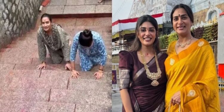 Surekha Vani Supritha: మోకాళ్ల మీద తిరుమల మెట్లు ఎక్కిన తల్లి, కూతురు సురేఖ వాణి-సుప్రీత